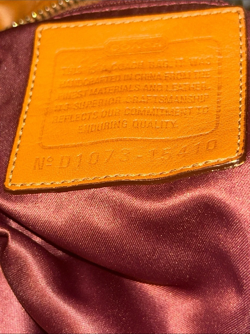 Coach Leather Shoulder Bag in Caramel